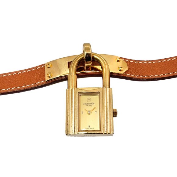 HERMES Kelly Watches Quartz Gold Dial Vintage Cadena Ladies Watch 90268767 - Picture 1 of 8